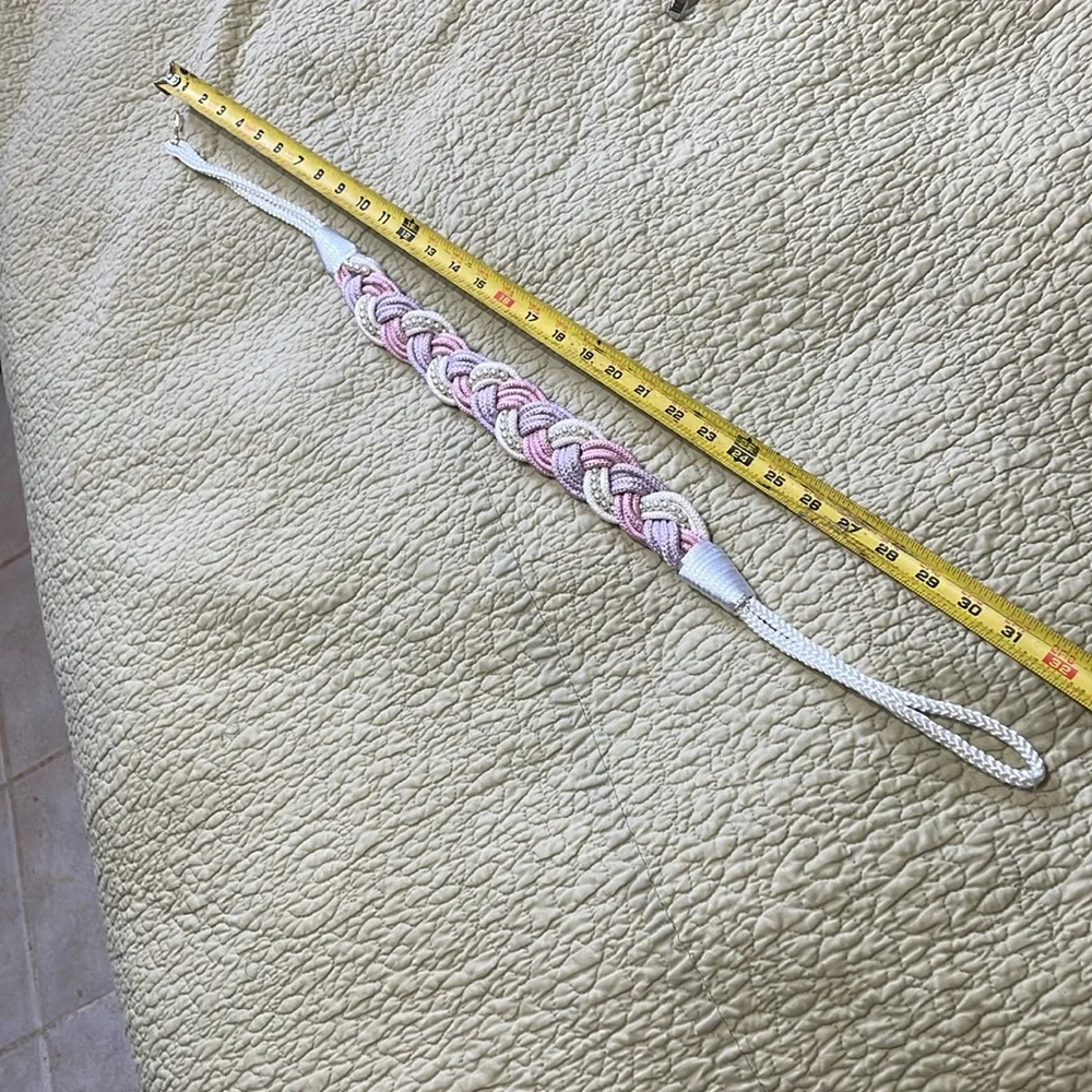 Braided rope and pearl belt